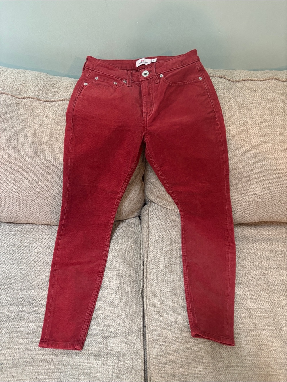 Vineyard Vines Women’s 25 Red High-Rise Skinny Jeans